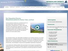 Tablet Screenshot of ostseeklinik-groemitz.de